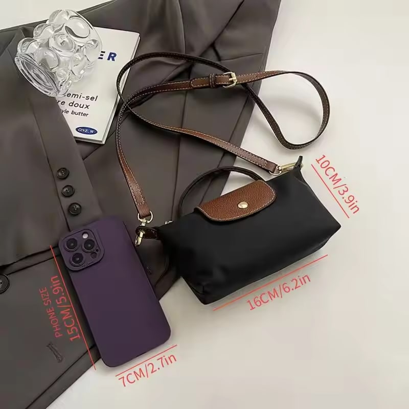 Mini Handbag, Women's Fashion Colorblock Zipper Shoulder Bag, Casual Versatile Crossbody Bag for Daily Used