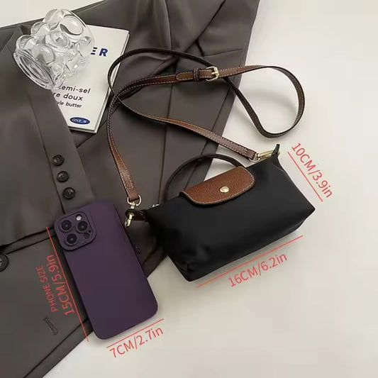 Mini Handbag, Women's Fashion Colorblock Zipper Shoulder Bag, Casual Versatile Crossbody Bag for Daily Used
