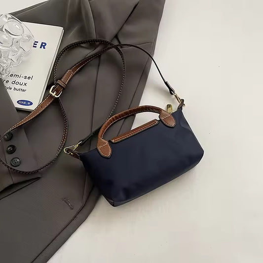 Mini Handbag, Women's Fashion Colorblock Zipper Shoulder Bag, Casual Versatile Crossbody Bag for Daily Used